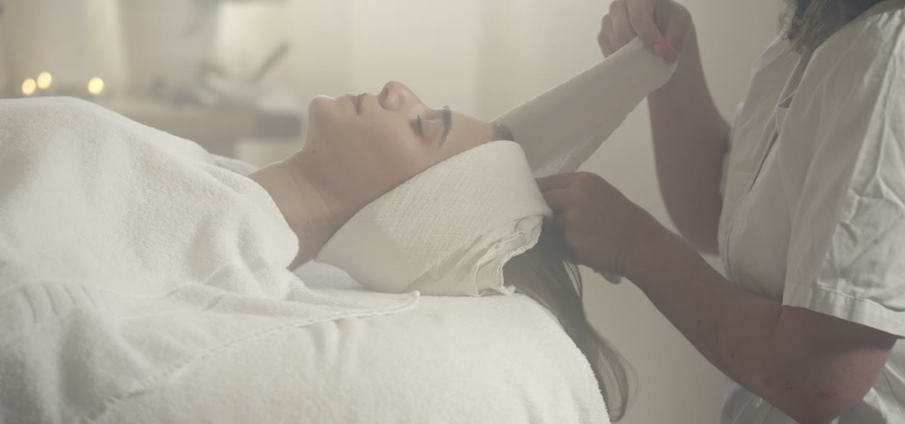 Relaxing professional facial treatment at Miami Blue Spa